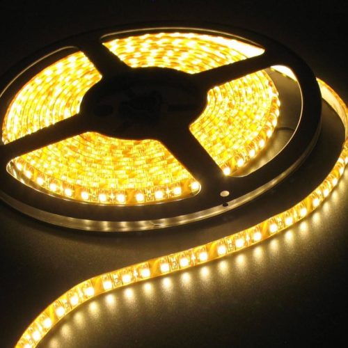 Warm White 5 Meter 120 LED 12 Volt Orange PCB