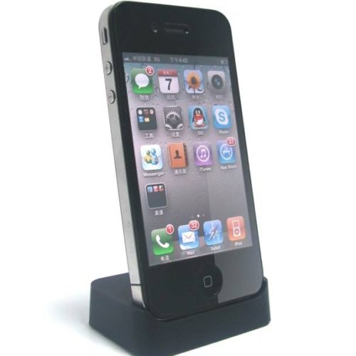 iPhone 4 Docking Station Black Desktop Cradle