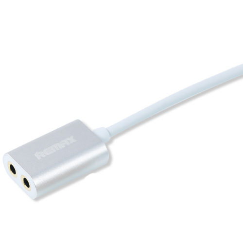 Αντάπτορας 3,5 m σε 2x3,5 F, Remax RL-20S, 25 cm, γκρι - 17161