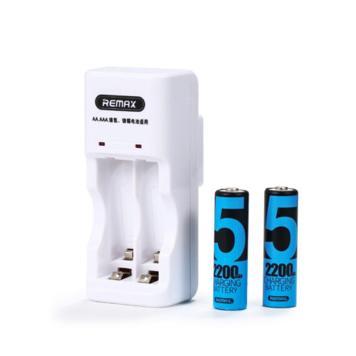 Επαναφορτιζόμενη μπαταρία φορτιστή, Remax RT-DC02 + 2xAAA μπαταρίες, Λευκό - 14816