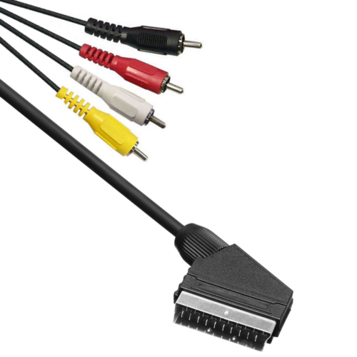 cable scart chinch rca male