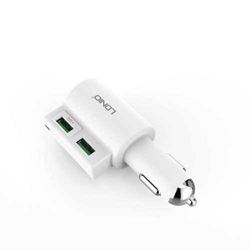 Φορτιστή αυτοκινήτου, LDNIO CM10, 5V / 4.2A, Παγκόσμιος 2xUSB, χωρίς καλώδιο, Λευκό - 14376