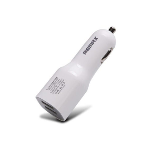φορτιστή πρίζας αυτοκινήτου, Remax Jane RCC201, 5V/2.1A, Universal , 2xUSB, χωρίς καλώδιο, Λευκό - 14416
