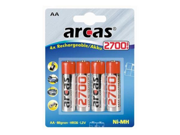 Akku Arcas AA Mignon 2700mAH (4 Pcs)