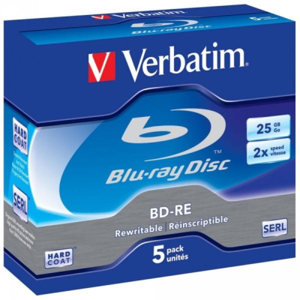BD-RE 25GB Verbatim 2x 5er Jewel Case 43615