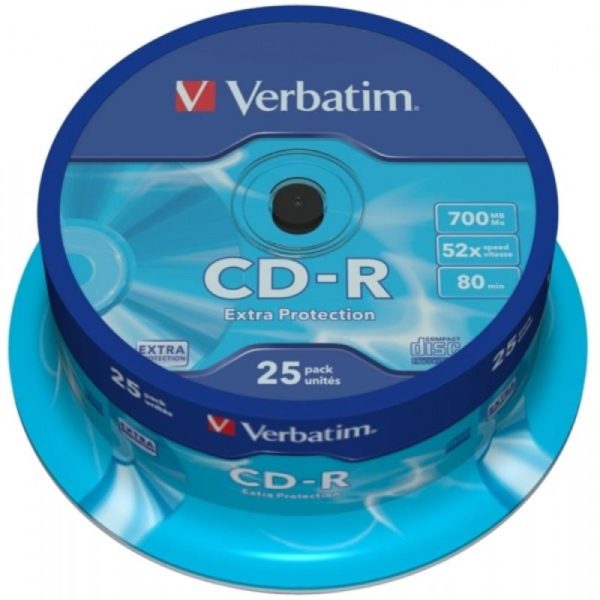 CD-R 80 Verbatim 52x DL 25er Cakebox 43432