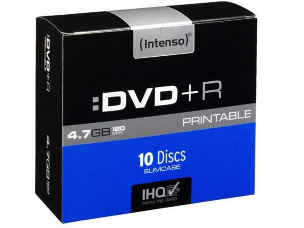 Intenso DVD+R Printable 4,7 GB 16x Speed - 10pcs Slim Case