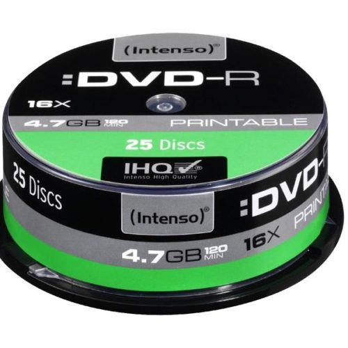 Intenso Printable DVD-R 4,7 GB 16x Speed - 25pcs Cake Box
