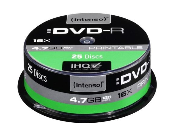 Intenso Printable DVD-R 4,7 GB 16x Speed - 25pcs Cake Box