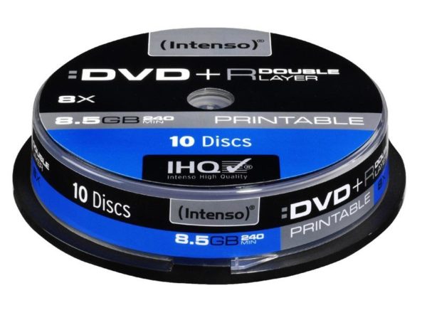 Intenso Printable DVD+R DL 8,5 GB 8x Speed - 10pcs Cake Box