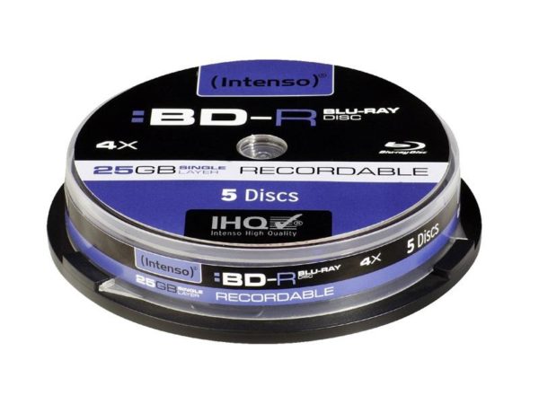 Intenso Recordable BD-R 25GB 4x Speed - 5pcs Cake Box