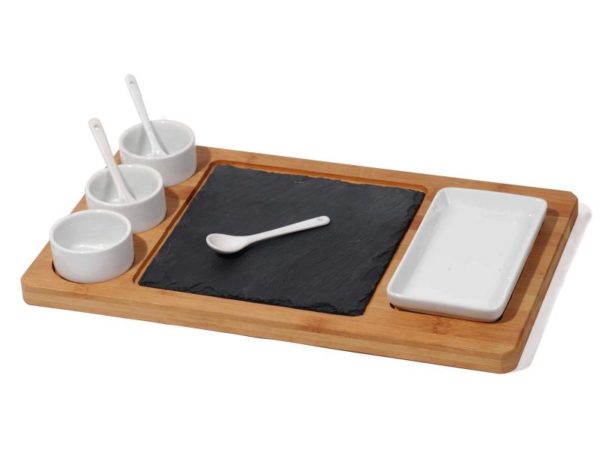 MK Bamboo DUBLIN - Chip & Dip set (9 pcs)