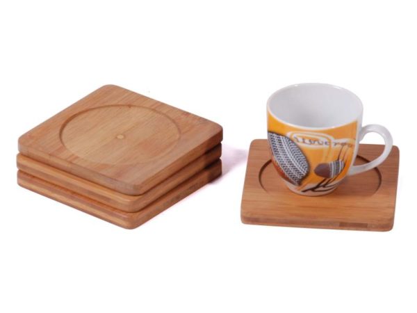MK Bamboo LUXEMBURG - Coaster Set (4 pcs)