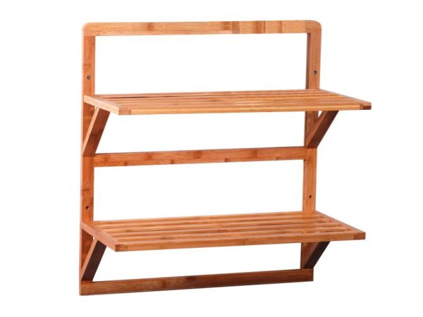 MK Bamboo OSLO - 2 tier Wall Rack