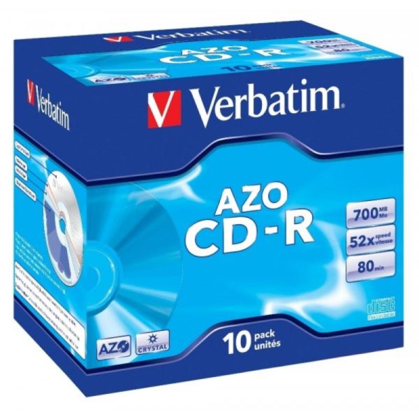 CD-R 80 Verbatim 52x DLP AZO 10er Jewel Case 43327