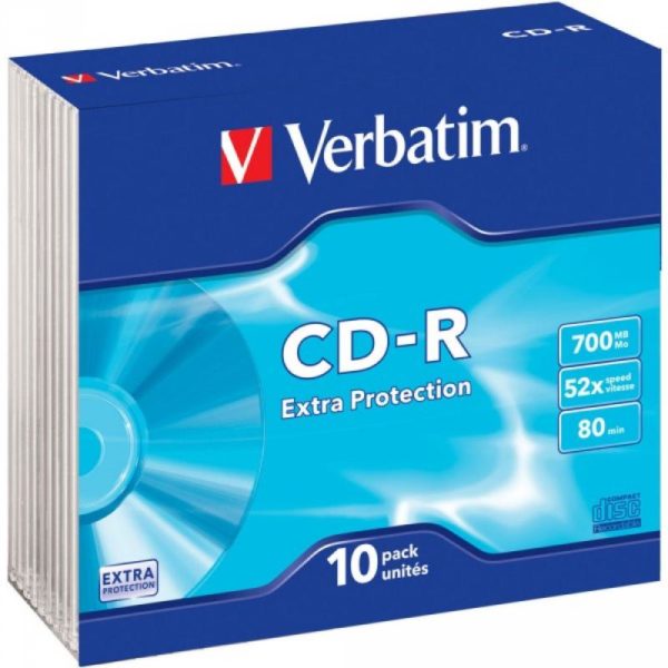 CD-R 80 Verbatim 52x EP 10er Slim Case 43415