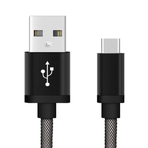 Charging Cable USB Type-C - 1,0 Meter (Black-Fishing Net)