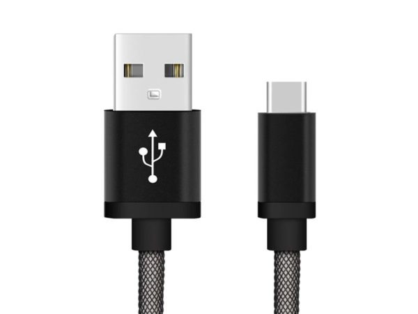 Charging Cable USB Type-C - 1,0 Meter (Black-Fishing Net)