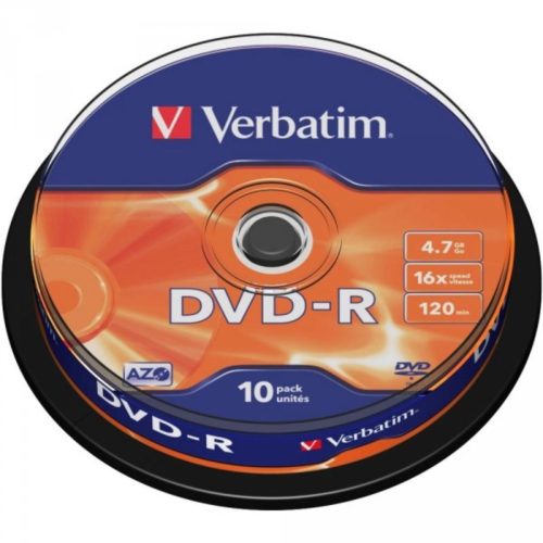 DVD-R 4.7GB Verbatim 16x 10er Cakebox 43523