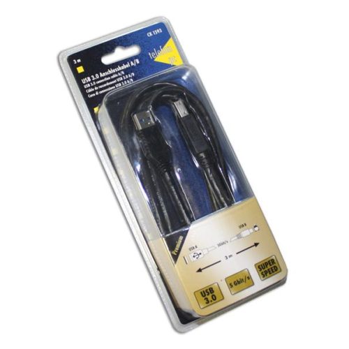Schwaiger USB 3.0 connection cable USB A to USB B 3m black