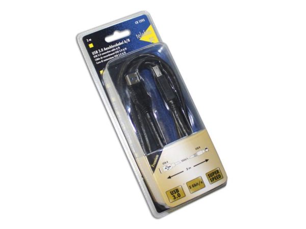 Schwaiger USB 3.0 connection cable USB A to USB B 3m black