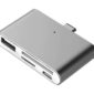 USB Type-C Smart Reader for microSD, SD, USB, USB Micro (Grey)