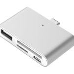 USB Type-C Smart Reader for microSD, SD, USB, USB Micro (Silver)