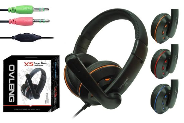 headsets ovleng x-5 for computer with microphone