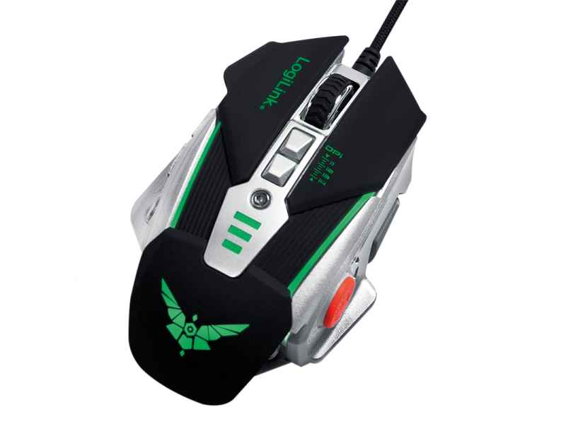Logilink ID0156 USB Optical 3200DPI Right-hand Black,Silver mice (ID0156)