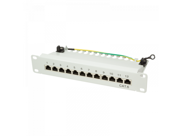 Logilink Patch Panel 10 CAT6 12-Port shielded, Grey (NP0041)