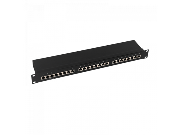 Logilink Patch Panel 19-mounting Cat.6, STP 24 ports black EconLine NP0055