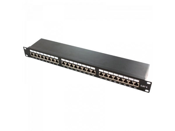 Logilink Patch Panel 19-mounting Cat.6A STP 24 ports, black (NP0061)