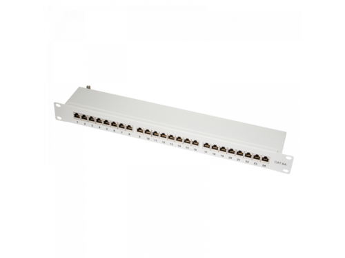 Logilink Patch Panel 19-mounting Cat.6A STP 24 ports, grey  (NP0060)