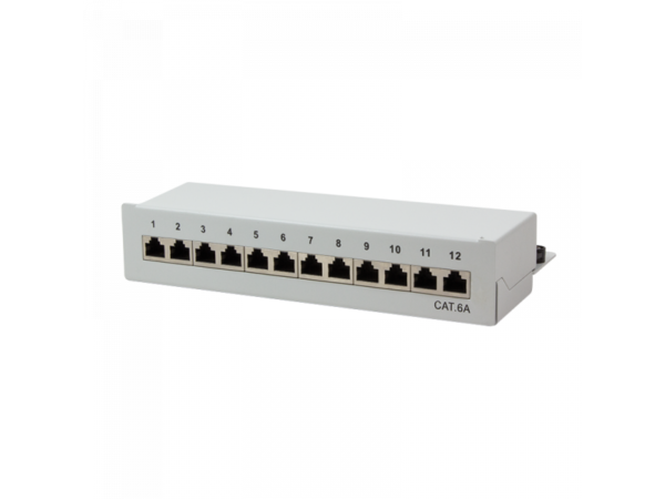 Logilink Patch Panel Desktop Cat.6A STP 12 ports, grey (NP0019)