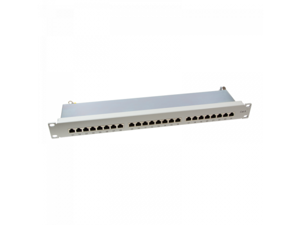 Logilink Patchpanel 19 Einbau Kat.6 STP 24 Ports, grey (NP0040A)