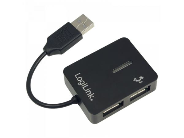 Logilink USB 2.0 HUB 4-Port, Smile, Black (UA0139)