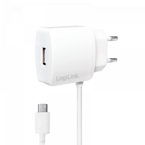 Logilink USB AC Adapter with Micro-USB-Cable, 1x USB-Port, 10W (PA0146W)