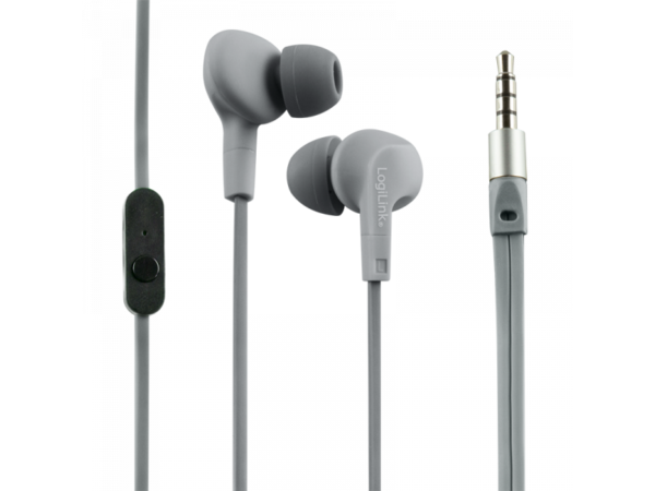 Logilink Waterproof (IPX6) Stereo In-Ear Headset, Grey (HS0041)