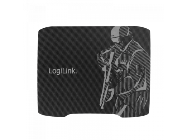 Logilink XL Gaming-Mousepad, 330 x 250 mm, black with imprint (ID0135)
