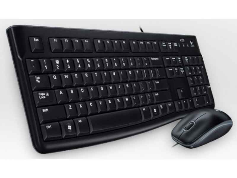 Logitech Desktop MK120 - DE USB QWERTZ German Black 920-002540