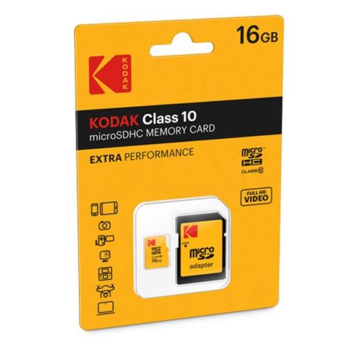 MicroSDHC 16GB Kodak +Adapter CL10 Extra  Blister