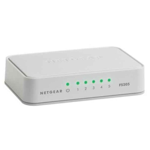 Netgear FS205 Unmanaged network switch White FS205-100PES