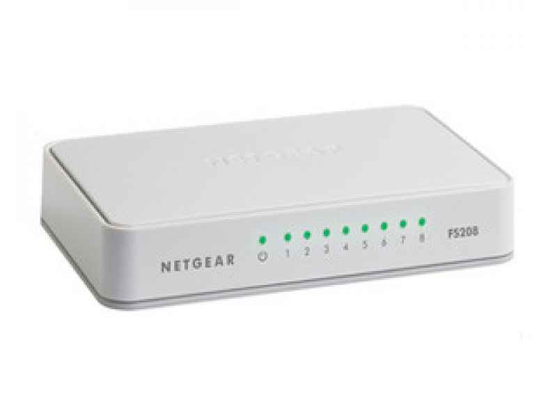 Netgear FS208 Unmanaged network switch White FS208-100PES