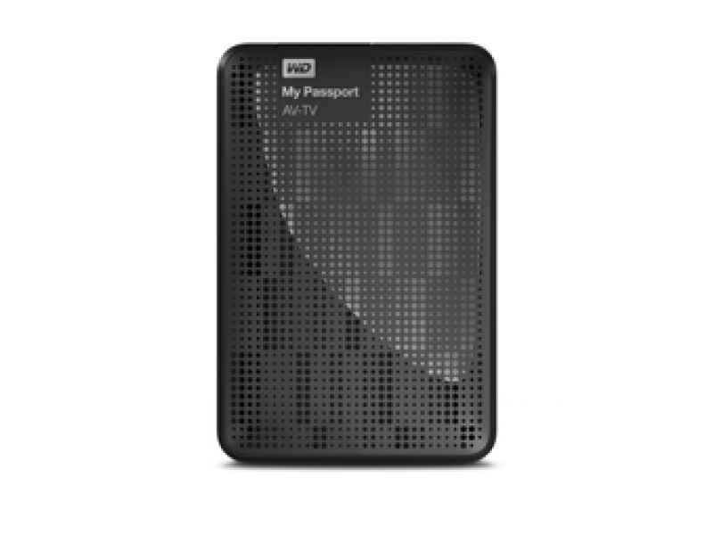 WD My Passport AV-TV 1TB 1000GB Black external hard drive WDBHDK0010BBK-EESN