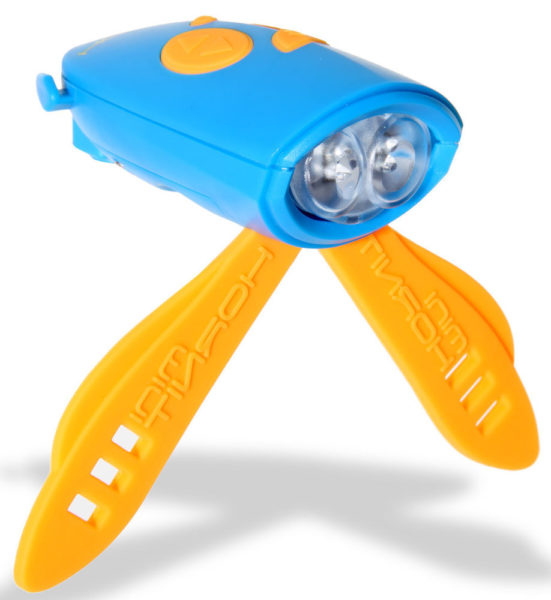 Mini Hornit blue η πιο έξαλλη κόρνα-φακός για ποδήλατα και πατίνια