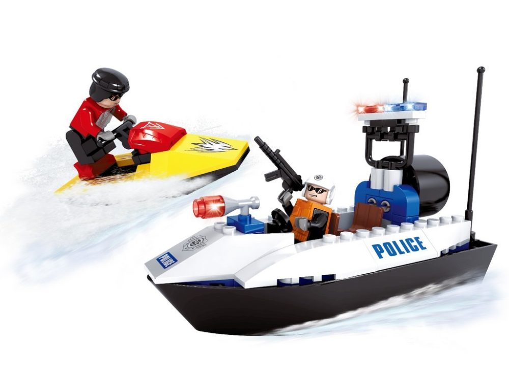 Αστυνομικό ταχύπλοο σκάφος με φιγούρες και Jet Ski  114 κομμάτια