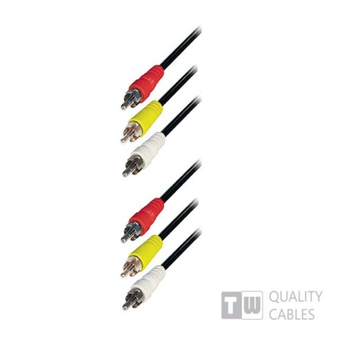3M Nickel 3RCA Plug To 3RCA Plug