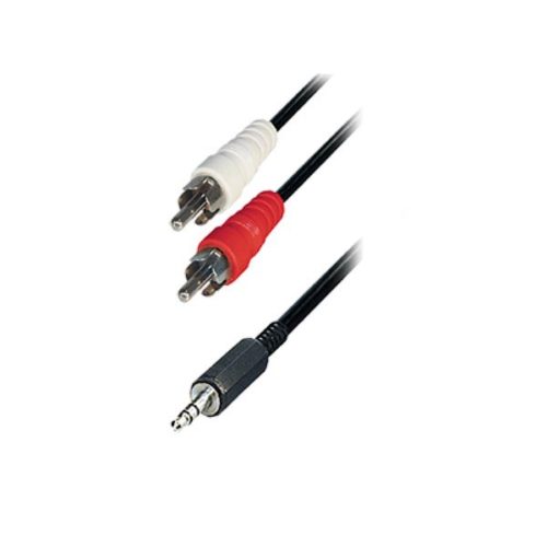 3M Stereo 3.5MM Plug To 2RCA Plug Nickel