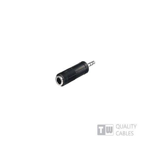 Adaptor St3.5MM M/St6.3MM F Black  συσκ. 10τμχ