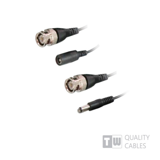 Cctv Hq Cable 10M  For Bnc(Mm) Dc(Mf) Blk